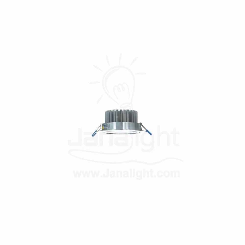 panel spotlight 12 watt round warm silver